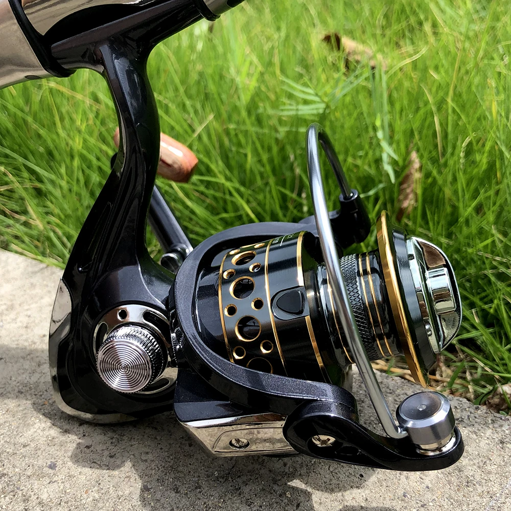 Carrete de pesca con señuelo giratorio, bobina de pesca, peso ligero, rueda giratoria, arrastre máximo de 10kg, 2000, 3000, 4000, 5000, 6000, 7000 - imagen 3