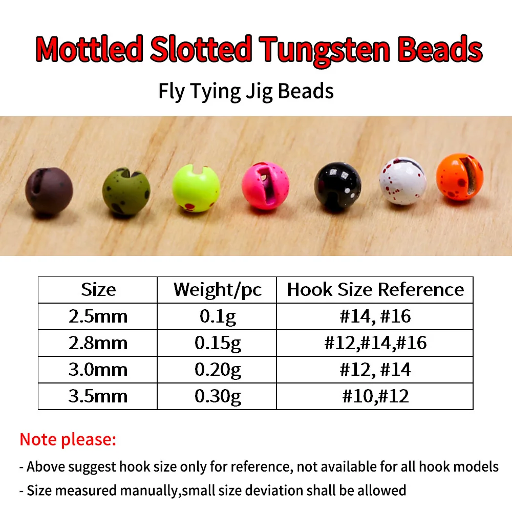 Bimoo-Cuentas fluorescentes de tungsteno ranuradas para anzuelo, Material de atado de moscas de Ninfa, trucha, 40 piezas, 2,5mm-3,5mm - imagen 2