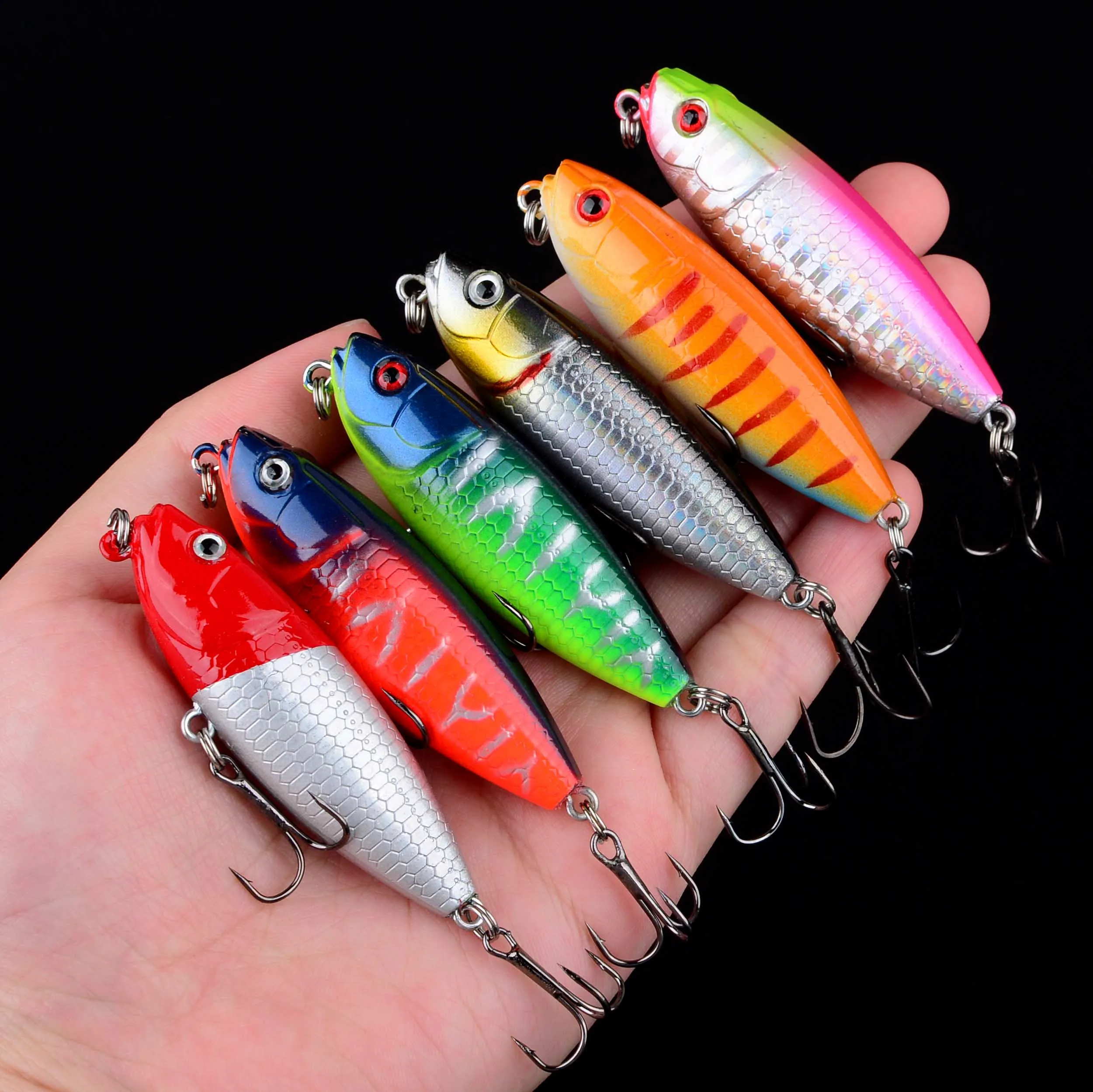Wobbler flotante tipo lápiz Cranbait con anzuelo 3D - imagen 5