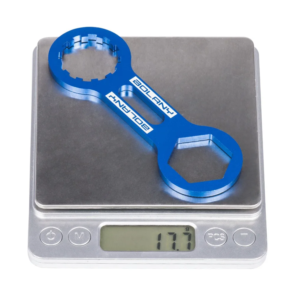 Llave de horquilla de bicicleta de montaña, llave de desmontaje, llave de horquilla de aire, negro, rojo, azul, plata, 26mm, 12T - imagen 4