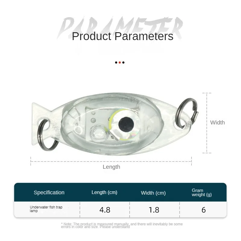 Mini señuelo de pesca de 5 piezas, luz LED de gota profunda, forma de ojo bajo el agua, cebo de pesca de calamar, señuelo luminoso para atraer peces - imagen 5