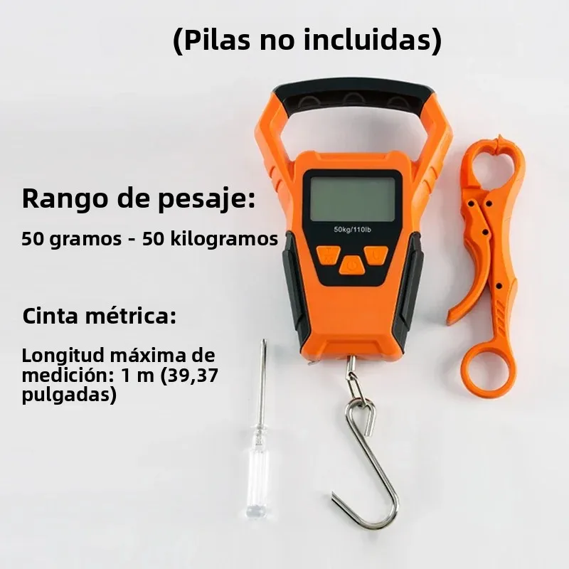 Báscula de Pesca Digital CHILENT IPX6 – 50kg con cinta métrica - imagen 5