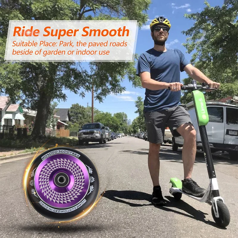 Mosodo-ruedas con rodamientos para patinete eléctrico, accesorios de repuesto con núcleo de aleación de aluminio, 110mm, 2 unidades por juego - imagen 5