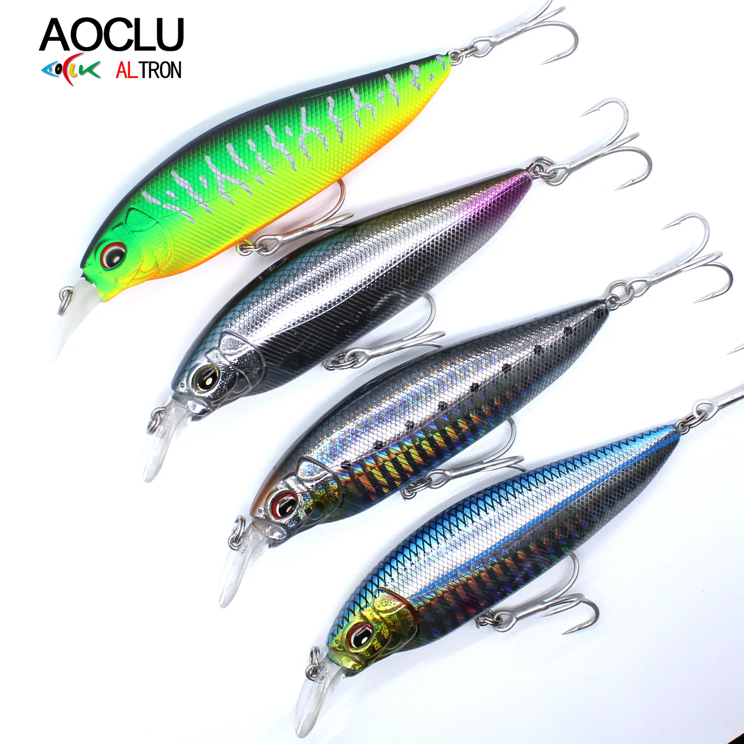 AOCLU-Cebo duro flotante para pececillos, señuelo de pesca con solapa Wobbler, sonajero de lanzamiento fácil, 105mm, 16,7g, profundidad de buceo de 0,8 M - imagen 5