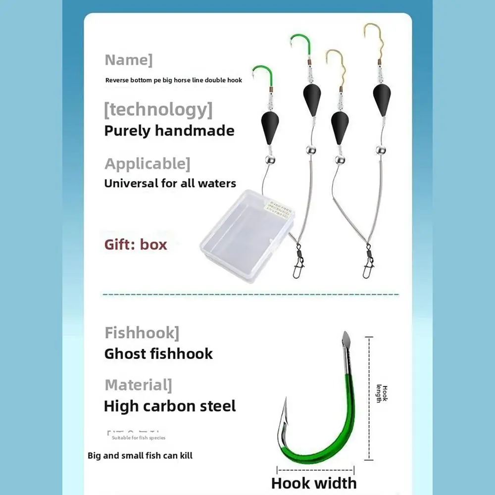 Aparejos de pesca de estilo europeo, anzuelos flotantes de plomo, accesorio, anzuelo de pesca de carpa, tubo de flotabilidad, suspensión lista para usar