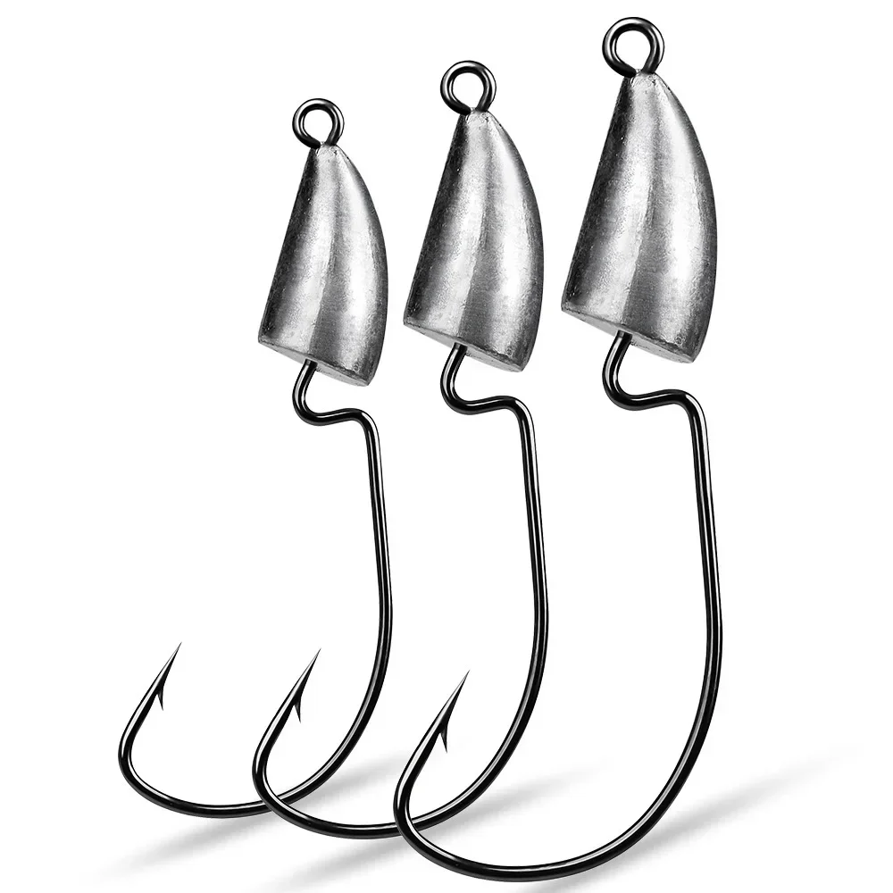 Anzuelo con cabeza de anzuelo de manivela, 1,75g, 2,5g, 3,5g, 5g, 7g, 10g, 20g, anzuelo de pesca, señuelo de Jigging, cebo duro, anzuelo de gusano suave para pesca - imagen 5
