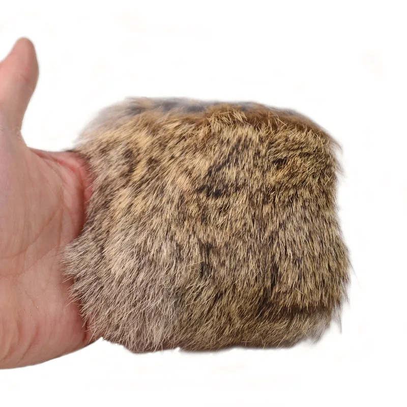 CONTEMPLATOR 2 unids/pack piel de conejo Natural atado de moscas pelos de animales 8cm * 8cm conoy Natural genuino para cuerpos de ninfa doblaje Streamer - imagen 5