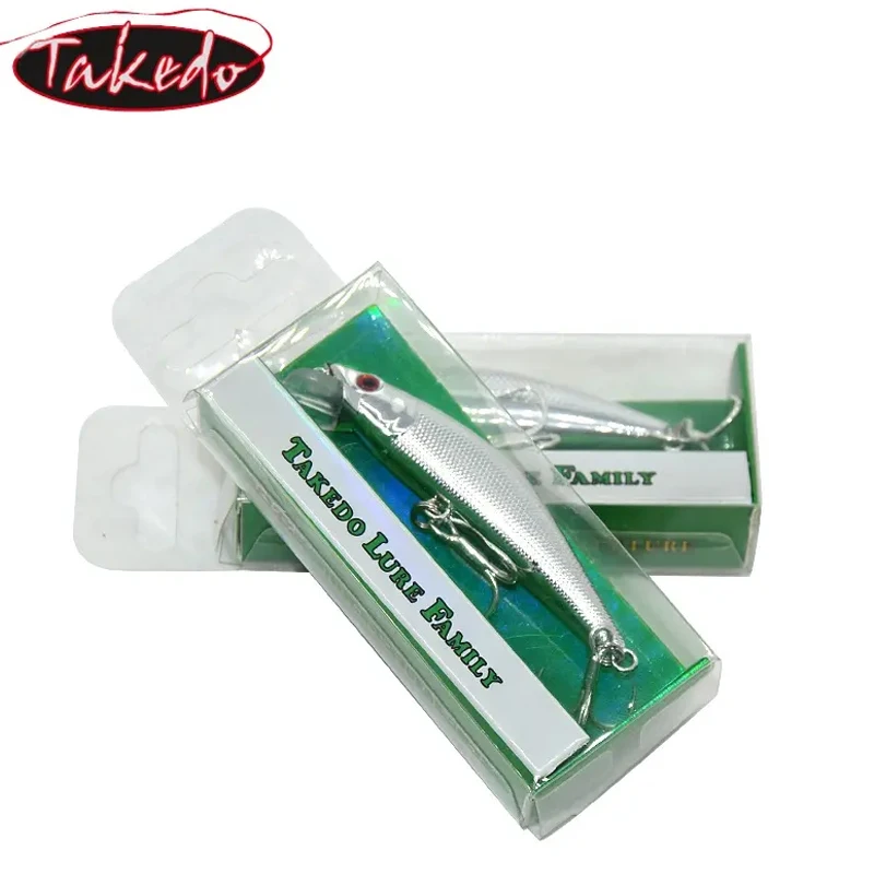 TAKEDO 8G 10G Sinnking Minnow cebo Señuelos de pesca cebo Artificial con 8 #   Gancho Wobber para percha de caballa española bajo - imagen 4