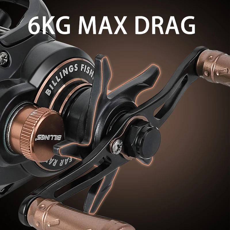Carrete baitcasting BILLINGS AX200 ultraligero con arrastre - imagen 4