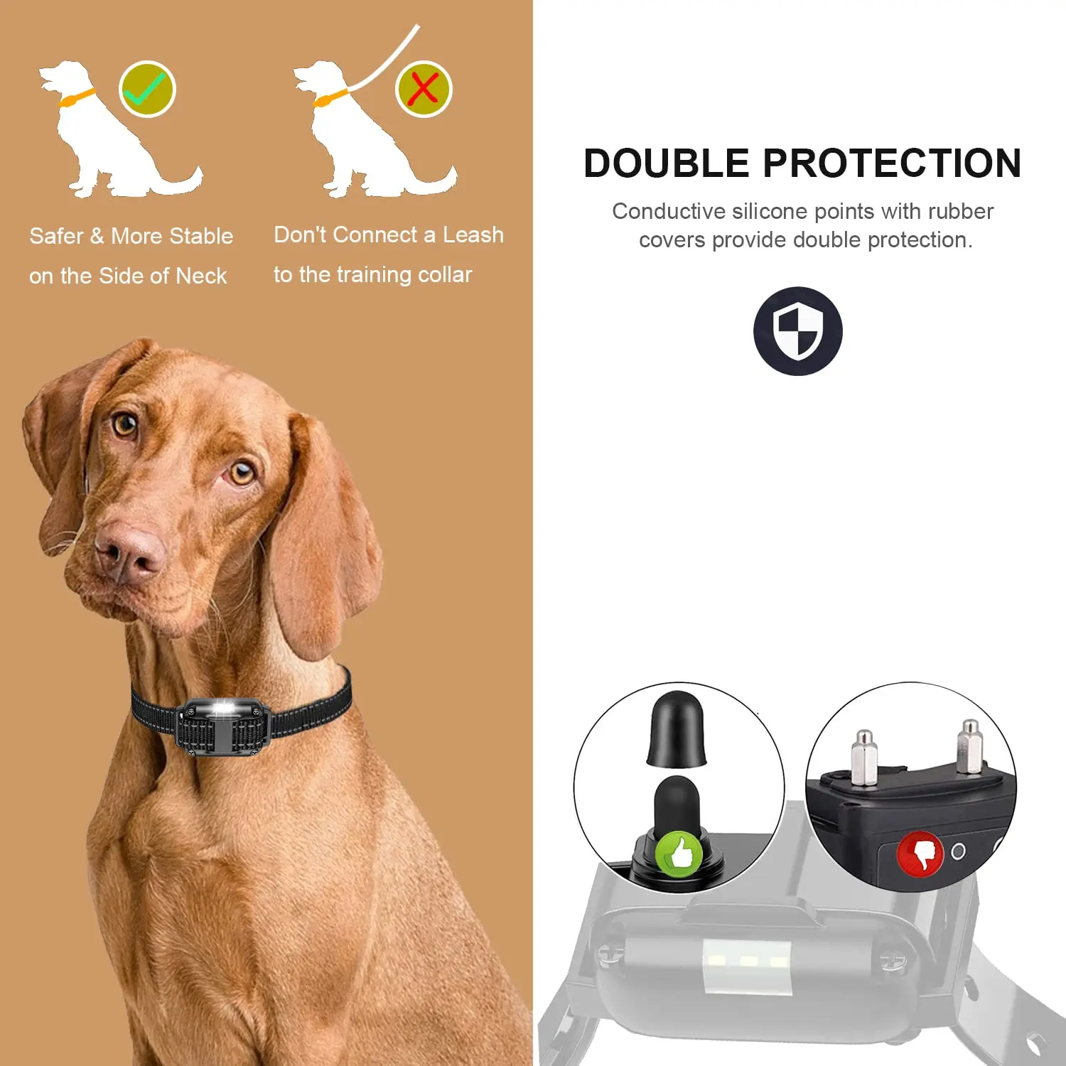 Collar inteligente para perros, Collar de entrenamiento para perros con control remoto, innovador, actualizado, resistente al agua IPX7, Collar eléctrico con 3 modos de entrenamiento - imagen 5