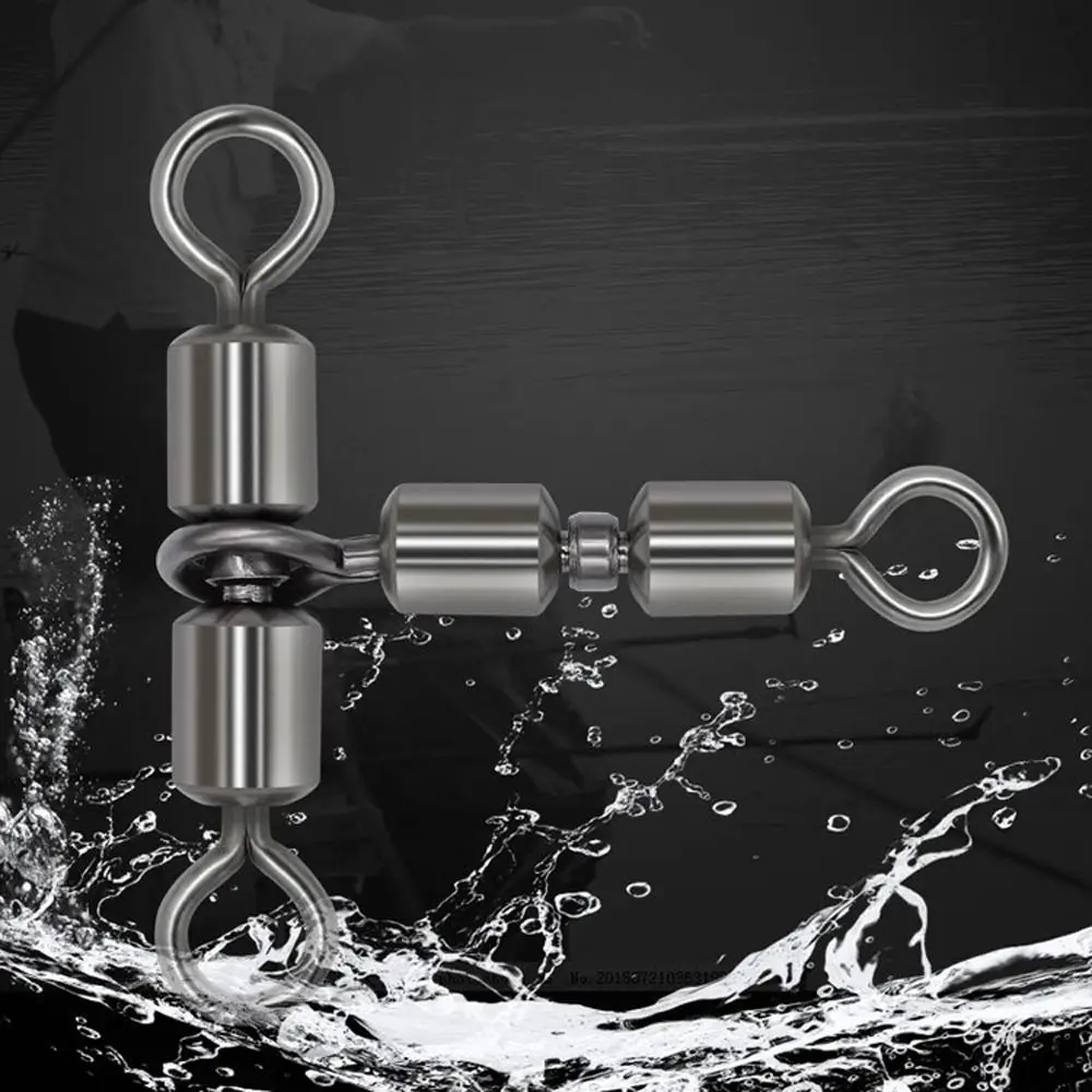 Junta triangular de doble rodamiento, rodamiento giratorio de pesca, anillo sólido, aparejos de pesca, conector sólido - imagen 2