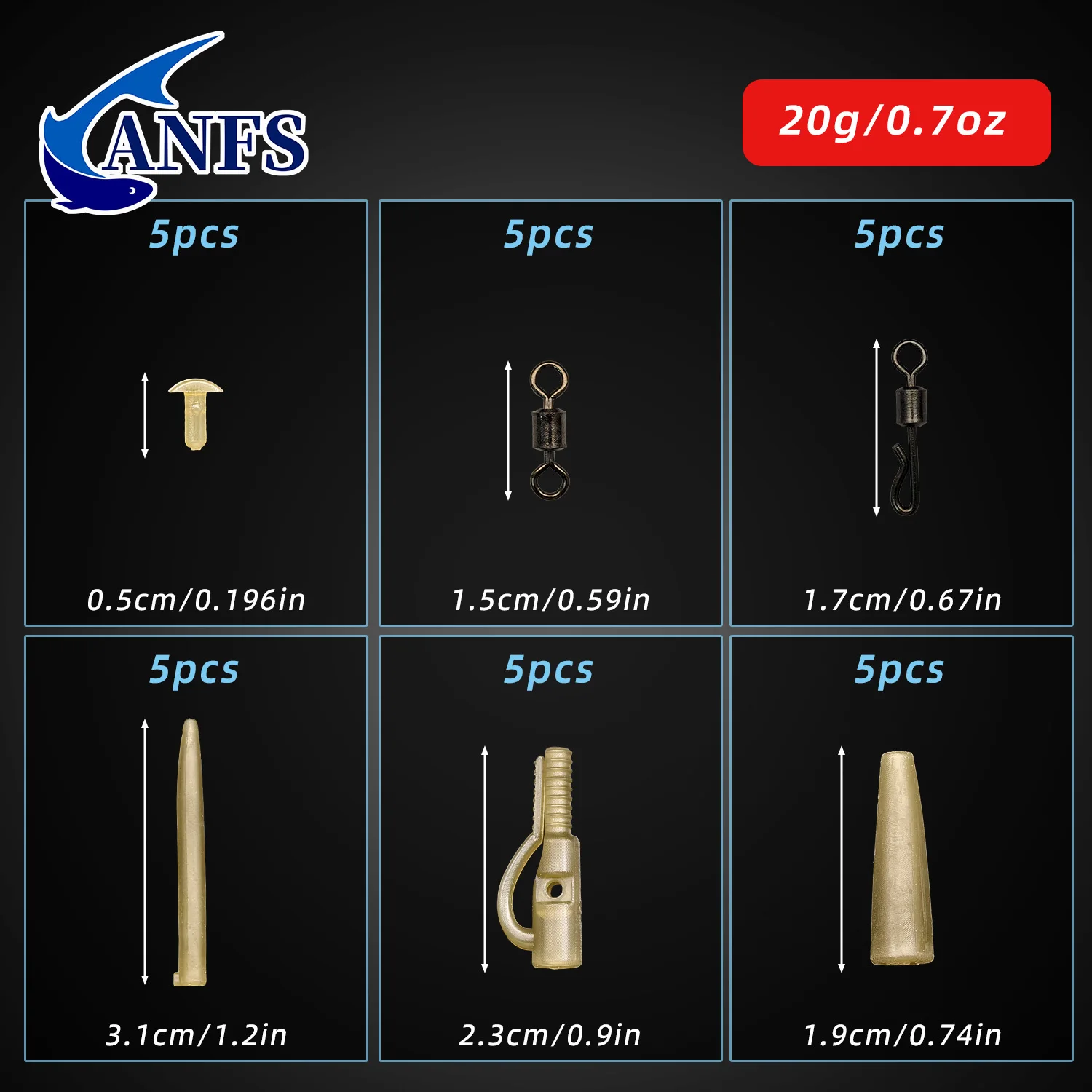 ANFS Clips de plomo para carpa – Manga antienredos y cambio rápido - imagen 5