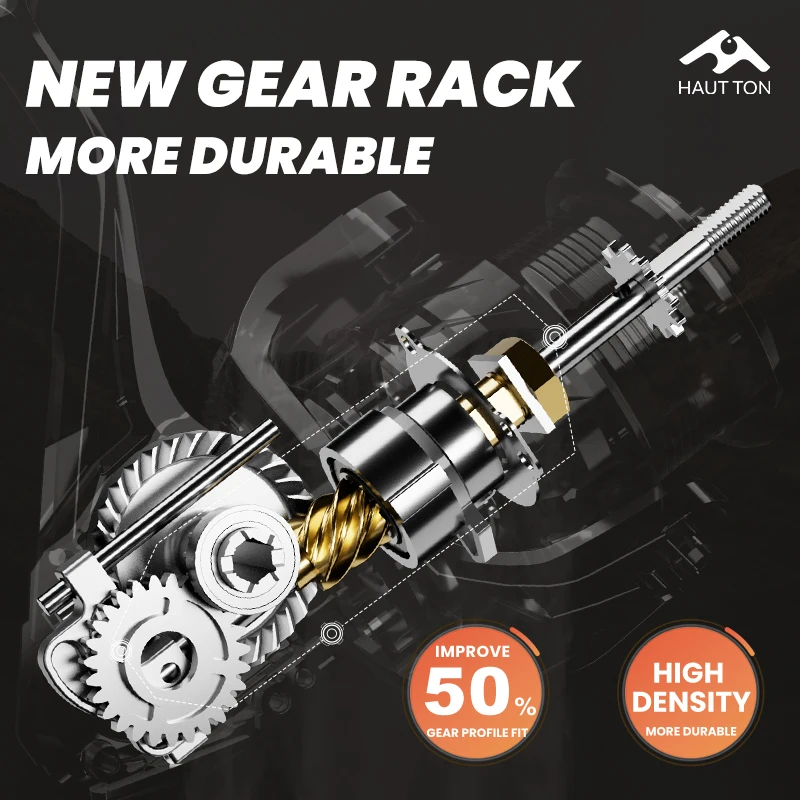 Carrete de pesca giratorio suave, relación de engranaje 5,2: 1, 6 + 1 BB, construcción ambidiestro de fibra de carbono, duradero, resistente a la corrosión - imagen 4