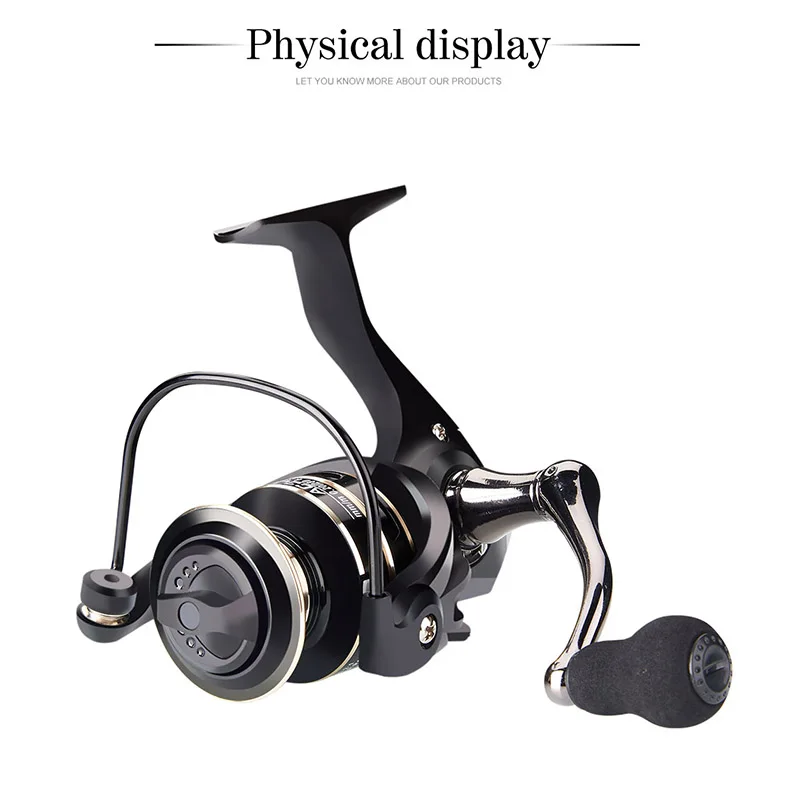 Carrete giratorio DEUKIO 2000-7000 MAX potencia de arrastre 12KG relación de velocidad 5,2: 1 carrete de Metal balancín EVA agarre carrete de pesca agua salada - imagen 3