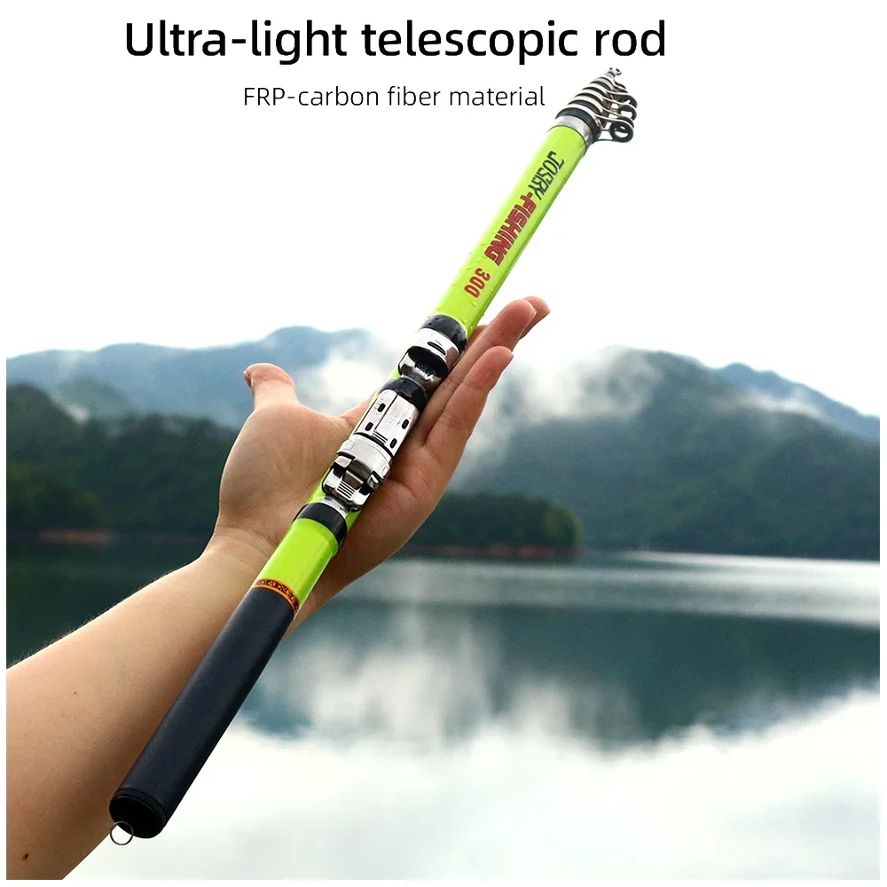 Caña de pescar telescópica en roca, caña alimentadora de viaje para carpa de fibra de carbono, accesorios portátiles súper cortos para Pesca 1,5/1,8/2,1/2,4/2,7/3,0 - imagen 3