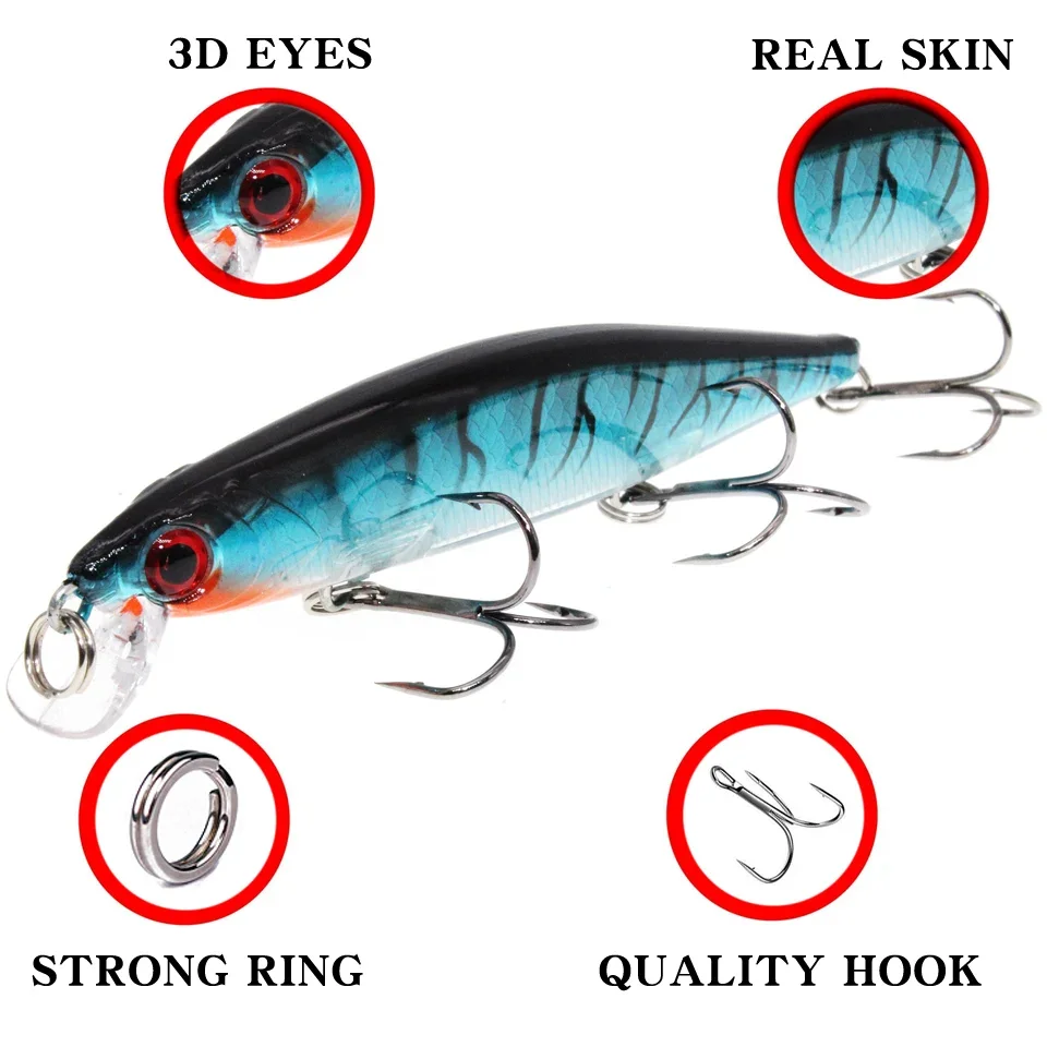 Señuelos de Pesca de 11cm/13,5g, cebo duro de alta calidad, Crankbait, Wobbler, aparejos de pesca, Leurre Peche para Lucio - imagen 4