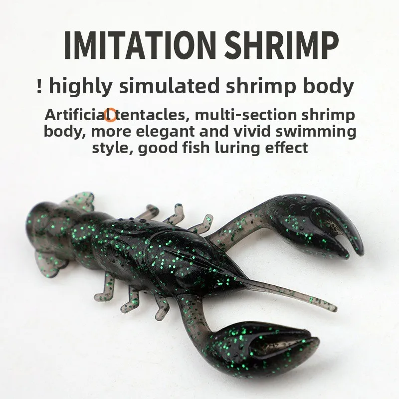MUKUN 5 uds señuelos flotantes 6,5 CM 4G señuelo suave Señuelos de Pesca camarones langosta señuelo de plástico suave Señuelos de Pesca - imagen 3