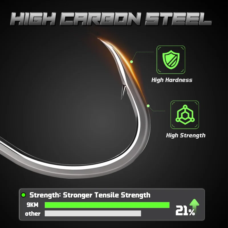 Anzuelos individuales de pesca de 9KM para señuelos, 25 ~ 100 Uds. Para anzuelos triples de repuesto - imagen 3