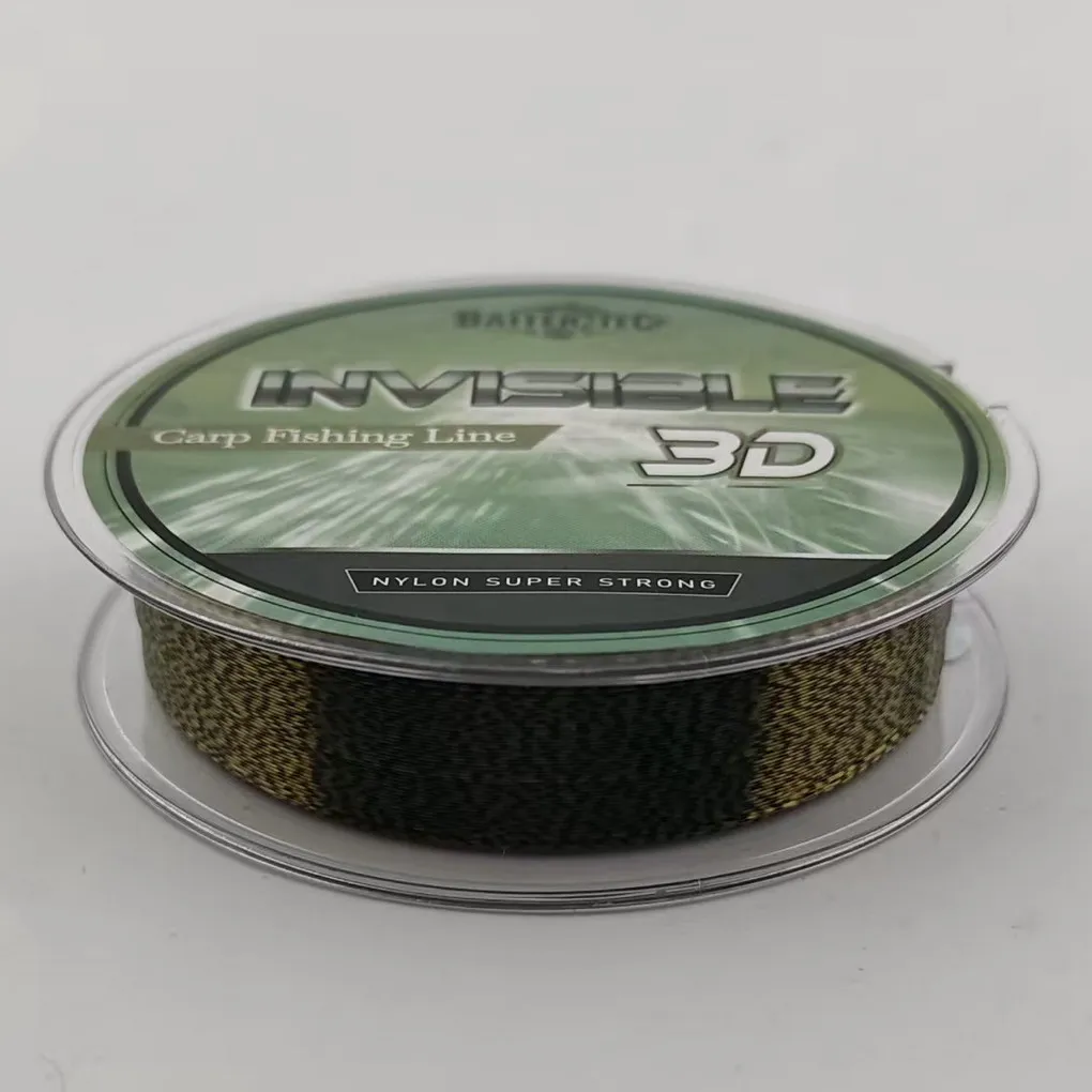 Línea de pesca Invisible de 100m, 150m, 200m, monofilamento puntado, hilo de nailon hundido 3D, línea recubierta de fluorocarbono de carpa moteada japonesa