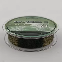 Línea de pesca Invisible de 100m, 150m, 200m, monofilamento puntado, hilo de nailon hundido 3D, línea recubierta de fluorocarbono de carpa moteada japonesa
