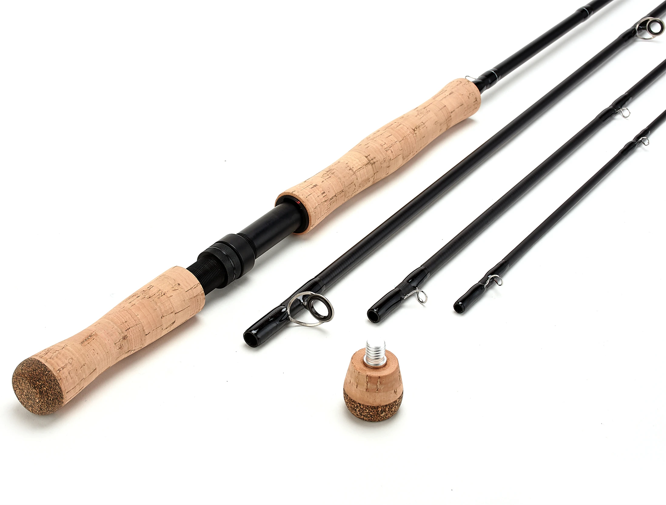 Caña de pesca con mosca fibra de carbono 10'9 7/8WT 4 secciones - imagen 3