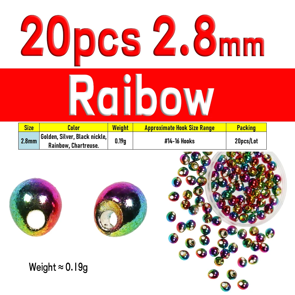 20pcs Rainbow 2o8mm