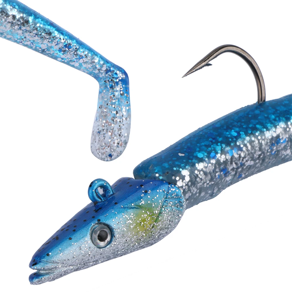 Goture-señuelo de pesca de 11cm y 22g, cabeza de plantilla de simulación 3D con cuerpo suave de PVC, cebo Artificial, señuelo de pesca que se hunde para carpa, 4,33 pulgadas, 0,78 oz - imagen 5