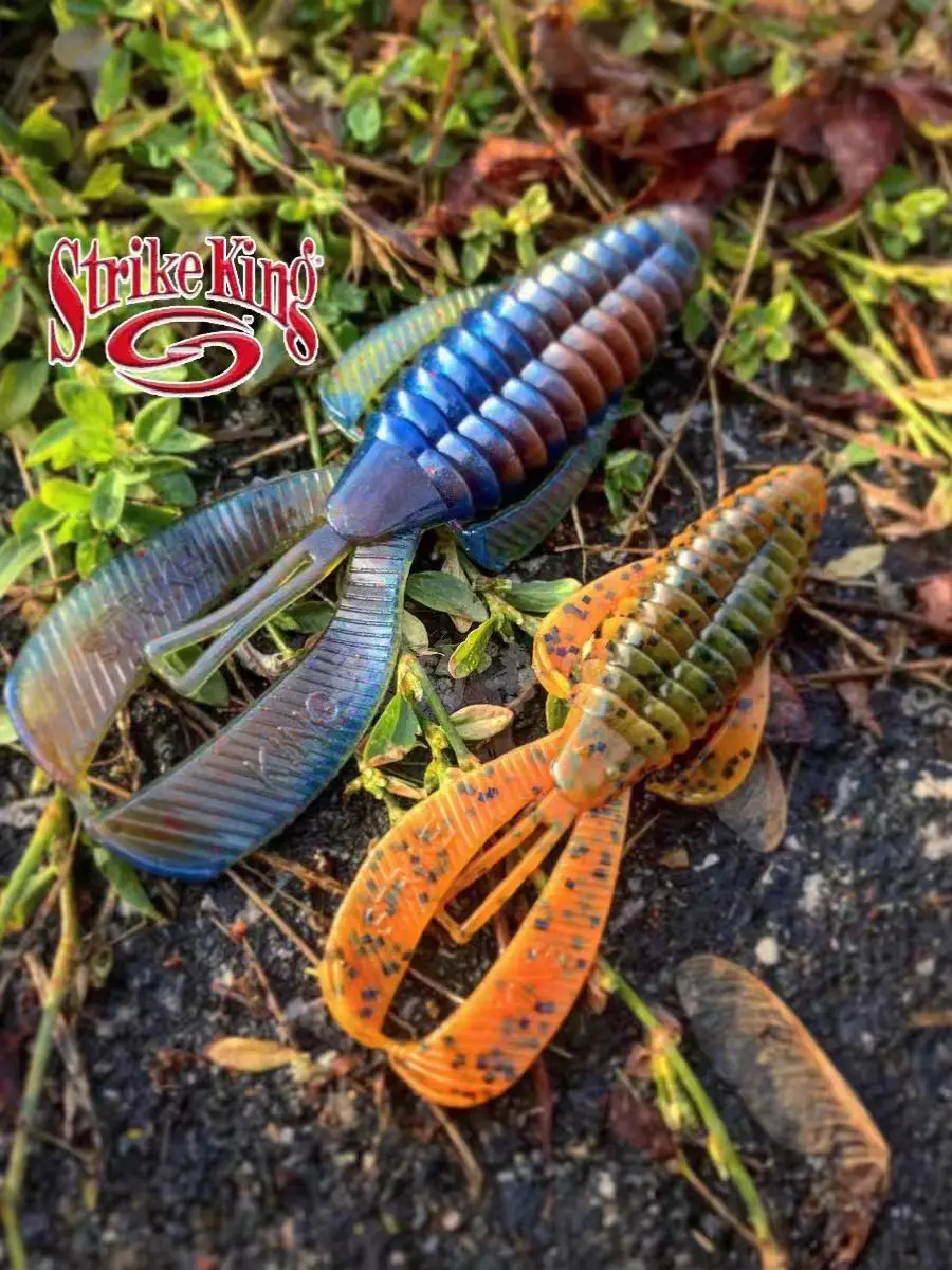 Señuelo Strike King importado de EE. UU., cebo suave, plantilla de Texas, diseño KVD, camarones de obstáculo RGBUG - imagen 2
