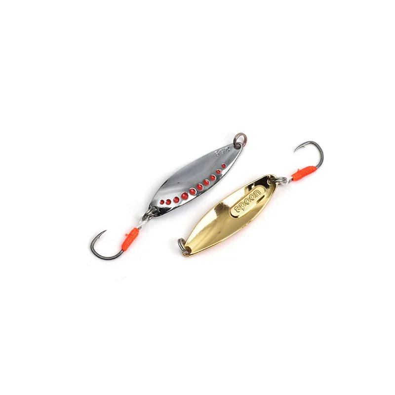 OUTKIT Mini señuelo de Pesca 2,5g 3,5g cuchara señuelos de Metal Spinnerbait Minnow pez pequeño anzuelo único plantilla flujo trucha cebos Pesca caliente - imagen 4