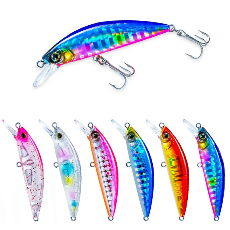 Minnow Señuelos de Pesca de 5cm y 6g, señuelo de buceo profundo, Swimbait, Crankbait, Whopper Sink Bass Bait, aparejos de Pesca japoneses, nuevo - imagen 2