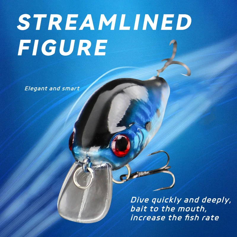 Cebo duro crankbait de 5 piezas de 5,5 cm 7,8g, señuelos artificiales, cebo biomimético para pesca al aire libre - imagen 3