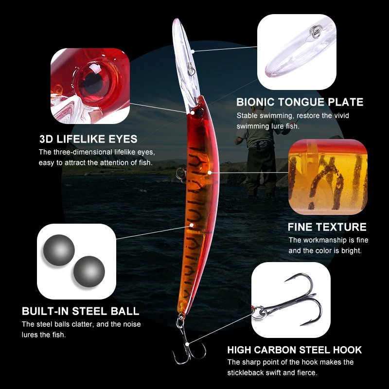 Jerkbait profundo para lubina – Cebo artificial hundido - imagen 5