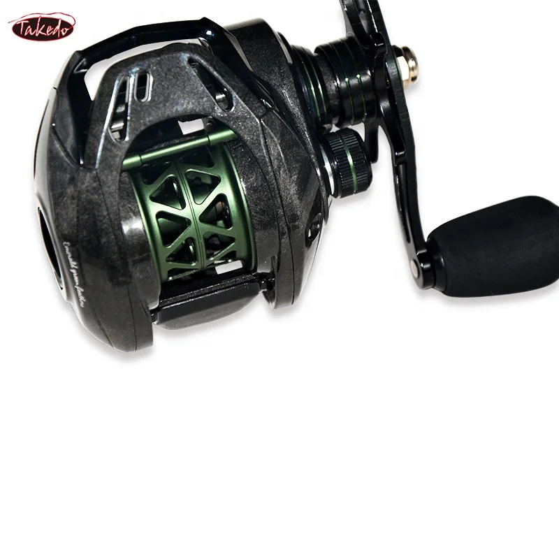 TAKEDO ST04 carretes de pesca de cuerpo de carbono contador de línea agua salada 7,2: 1 relación de engranaje carrete de fundición de cebo rueda de tambor para pesca - imagen 2