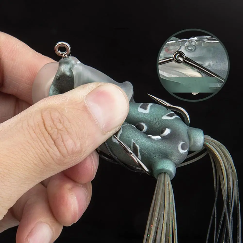 Señuelo biónico de diseño de rana trueno modificado, cebo de pesca suave falso con anzuelos de pesca fuertes para pesca en el mar, 62mm, 15g - imagen 4