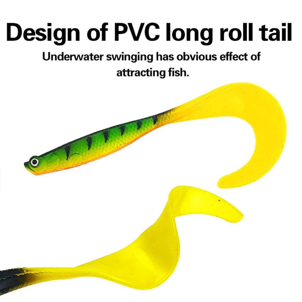 SeaYolo, 5 unidades, 7g/12cm, señuelos artificiales de silicona para sábalo, cebos de cola larga para lubina, señuelo de pesca realista, Jigging Wobblers, señuelo de pesca - imagen 2