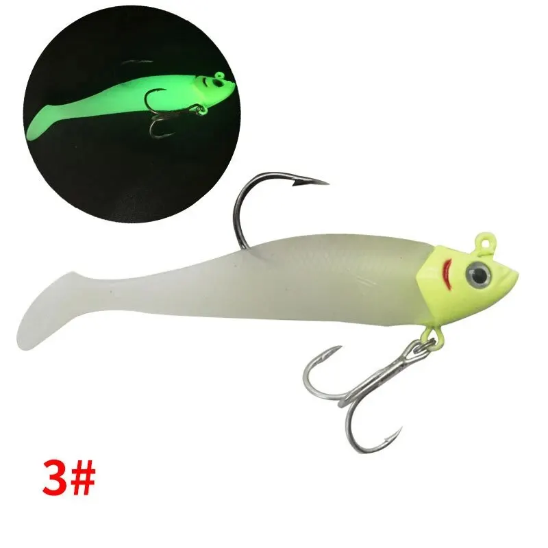 Señuelos de cuerpo de pez reemplazables, cabeza de plantilla, plomo de pesca suave, señuelo interior con gancho - imagen 5