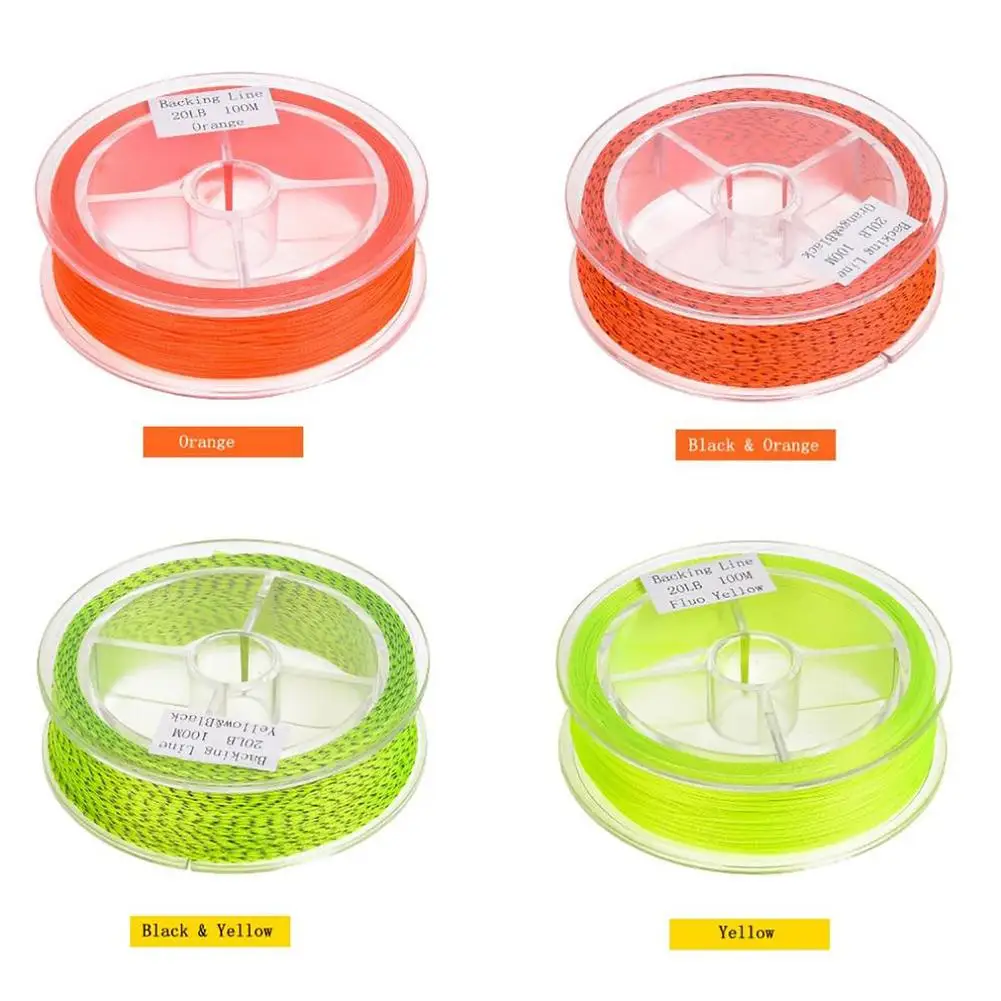 Sedal de pesca con mosca de 20lb y 100m, sedal de pesca colorido, muy Visible, con respaldo superfuerte, accesorios de aparejos de pesca, envío directo - imagen 3