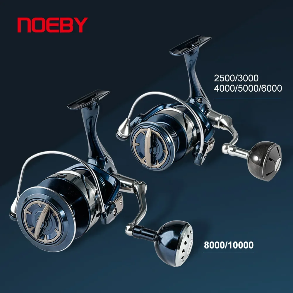 Noeby-carrete de pesca giratorio INFINITE, serie 2500, 3000, 4000, 5000, 8000, 10000, agua salada, 45lb de arrastre, carretes de pesca giratorios de aluminio - imagen 4