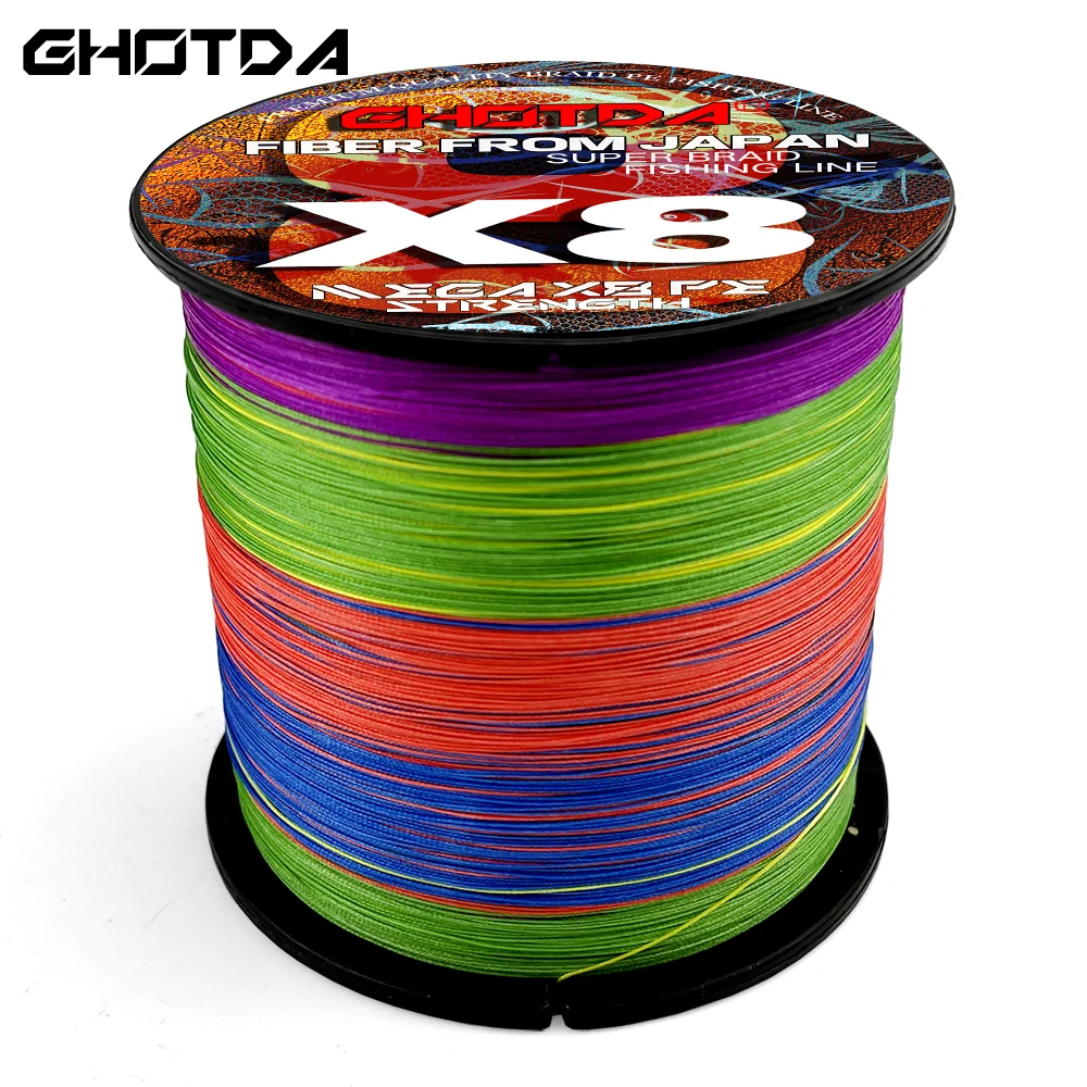 GHOTDA-líneas de pesca trenzadas X8, 300M, 500M, 8 tejidos, 18-78LB, línea de multifilamento de PE de fundición suave para accesorios de pesca de Surf en el mar - imagen 2