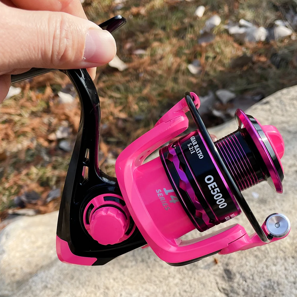 Carrete giratorio con sonido de alarma para pesca, accesorio de pesca con agarre de madera, 12kg, 2000, 3000, 4000, 5000, 6000, 7000 - imagen 4