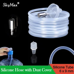 Tubo de silicona de grado alimenticio de 6x9mm con manguera con cubierta antipolvo, manguera de succión automática, tubo de bebida, tubo de entrada Universal, Kit dispensador de agua