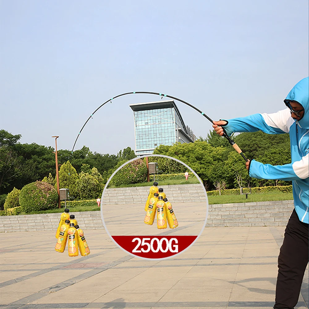 Caña de pescar con señuelo de carbono de acción ML, 1,8/2,1 m, 4-5 secciones, caña de Baitcasting súper dura, peso de línea, mango EVA de 4-10lb para todas las aguas - imagen 5