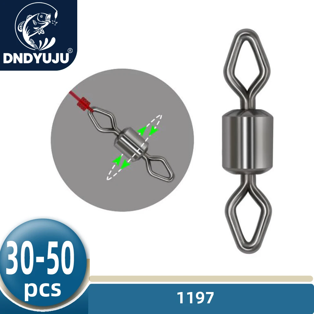 30-50pcs dndyuju 1197 ganchos giratorios para pescar
