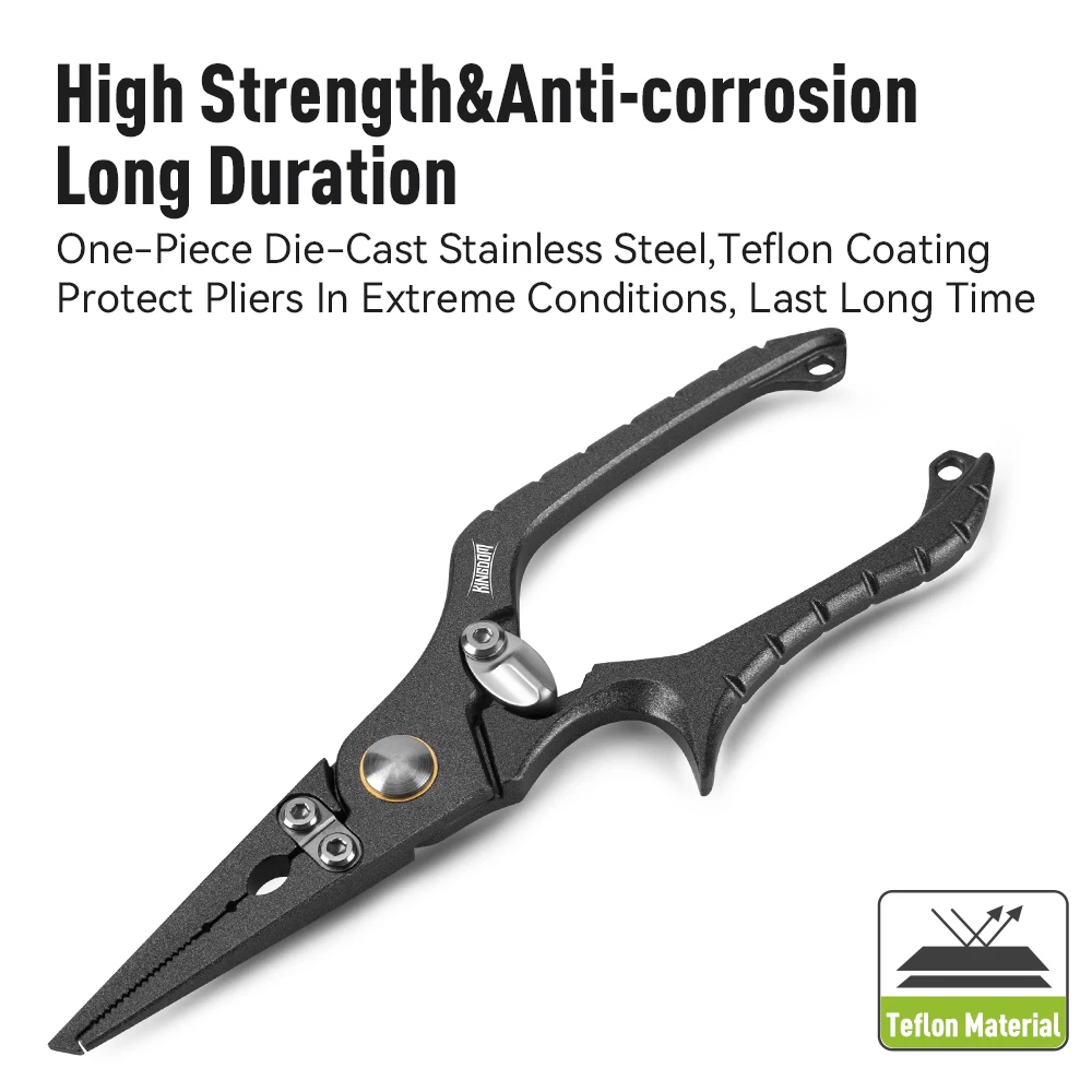 Kingdom-Alicates de pesca, cortador de línea, alicates multifuncionales de 94g, tijeras para nudos de acero, removedor de anzuelos, equipo de aparejos de pesca - imagen 5