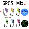 6pcs Mix J