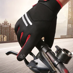 Guantes de pesca de invierno para hombres y mujeres, guantes deportivos impermeables para pesca, ciclismo, Camping, manoplas gruesas de felpa con pantalla táctil