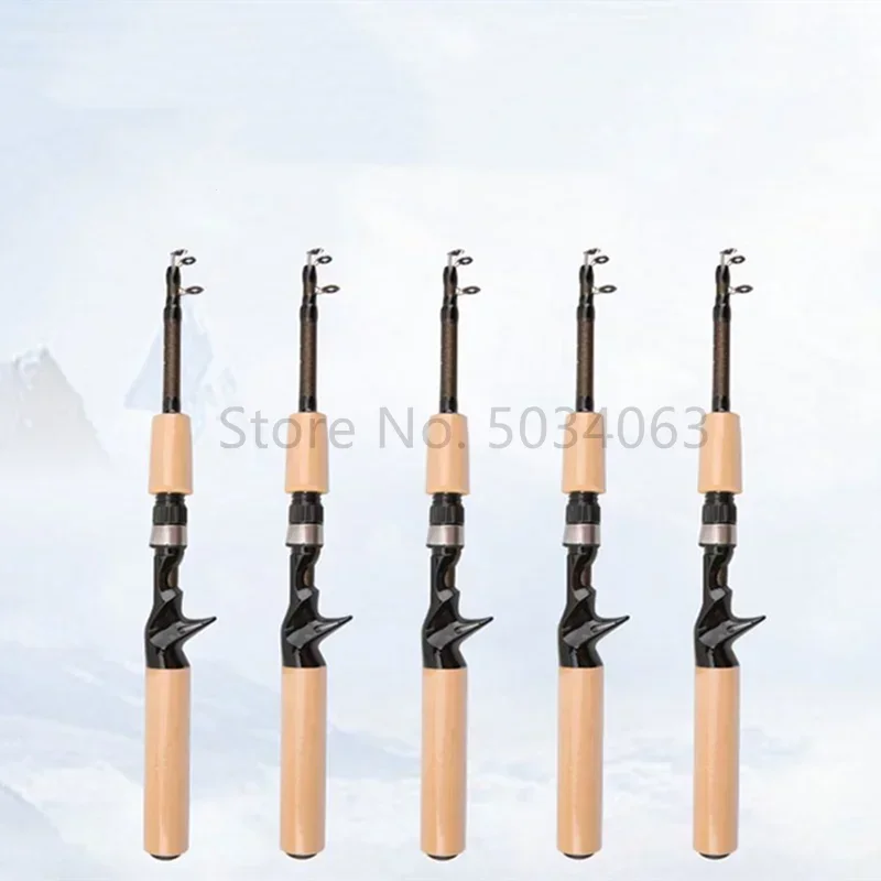 Caña de pescar de fundición de carbono ligera, accesorios de pesca, mango telescópico de madera, aparejos profesionales - imagen 2