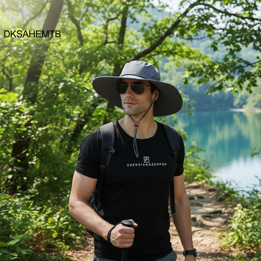 Sombrero de pesca hombre plegable impermeable con protección solar - imagen 5