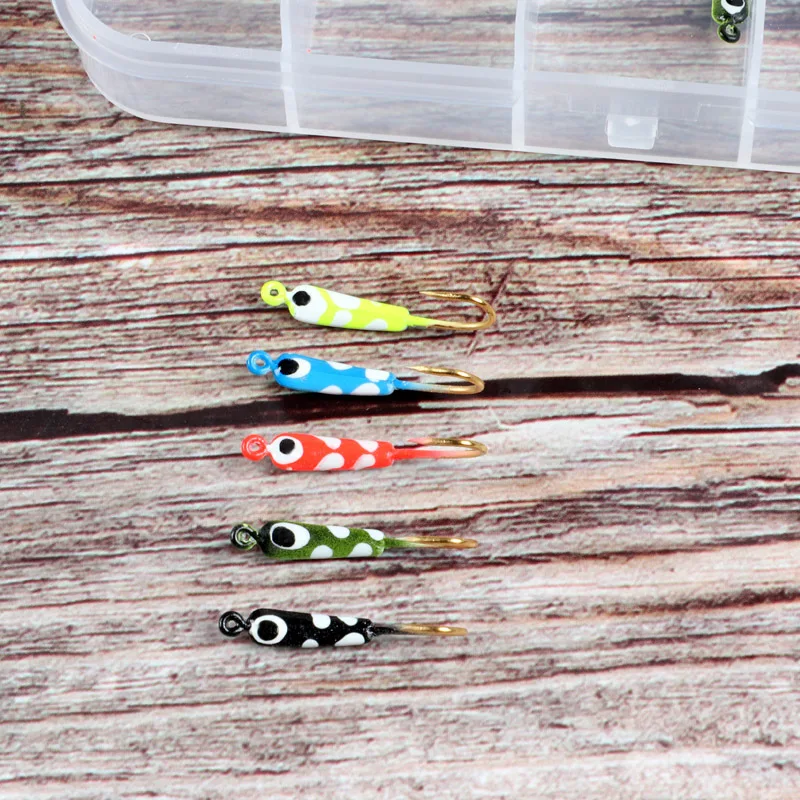 Anzuelos Jig Head Testar – Cabeza de plantilla para vinilo pesca hielo - imagen 4