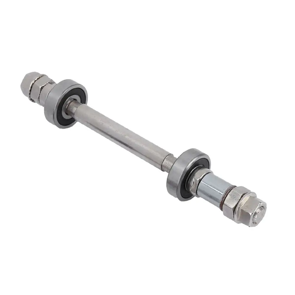 Longitud duradera 140mm 180mm eje de cubo de rueda de bicicleta palanca de eje sólido plateado de Metal 6000 rodamiento eje de cubo trasero delantero bicicletas de carretera - imagen 2